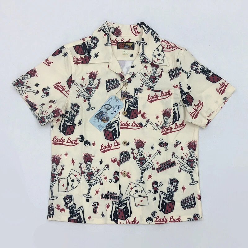 BOB DONG One Hundred Tigers Hawaiian Shirts Men Tropical Aloha Short Sleeve