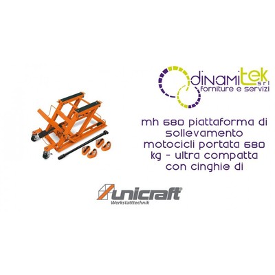 RH-S Piastra Di Manovra Professionale Per Motocicli - Capacità 320 Kg, Rotazione 360° E Ruote Incluse