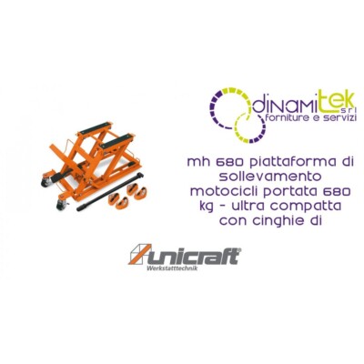 RH-S Piastra Di Manovra Professionale Per Motocicli - Capacità 320 Kg, Rotazione 360° E Ruote Incluse