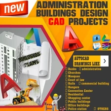 99 AUTOCAD DRAWINGS DWG FILES 2D FOR ADMINISTRATION BUILDINGS DESIGN PROJECTS