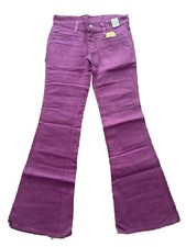 Vintage Male 26x27 Flare Bell Bottom Pants 70s purple Hippie
