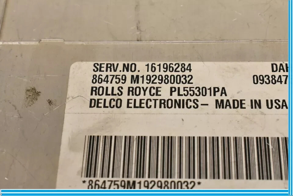 Bentley Arnage TCU Transmission Gearbox Control Module Unit 16196284 OEM