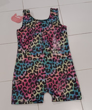 Girls / Kids Gymnastics Leotard Size 6-7 / rainbow leopard print