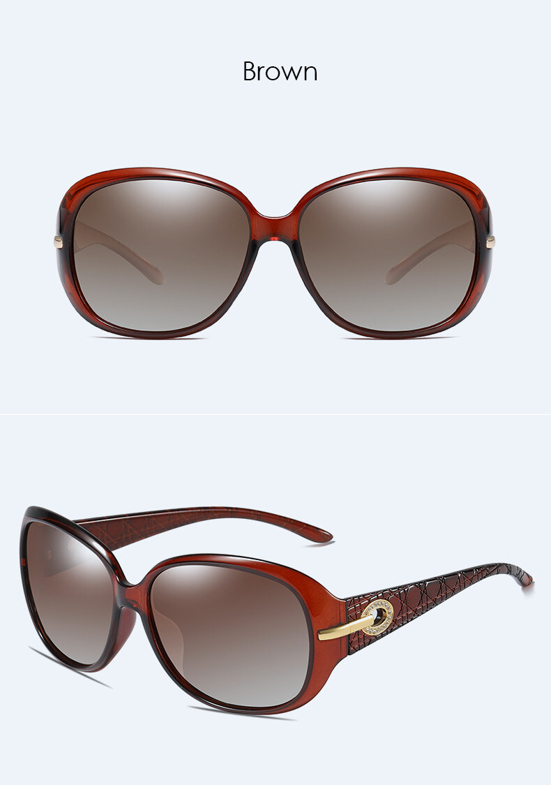 New Women's Polarized Sunglasses Fashion Full Frame Oval Sunglasses