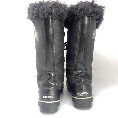 sorel black glitter boots