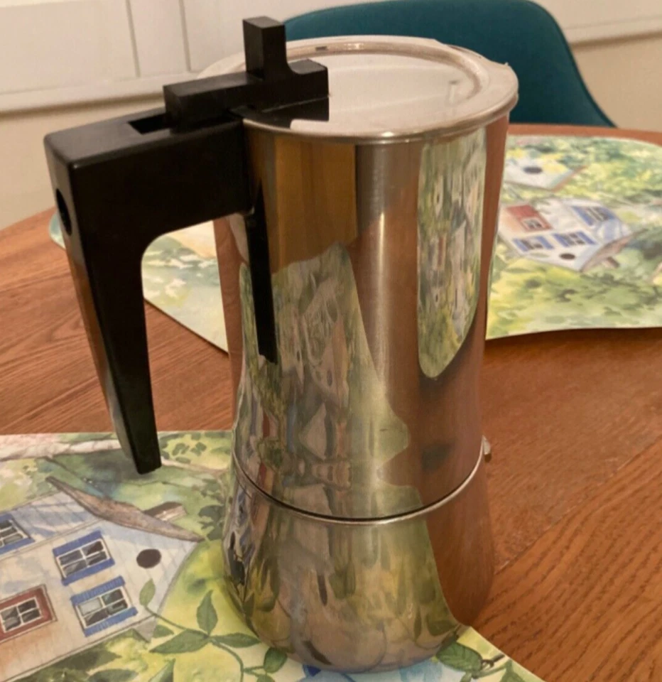 Máquina de café espresso ABC Crusinallo Express 3 tazas Bialetti acero/mango negro de colección Foto 4 de 4