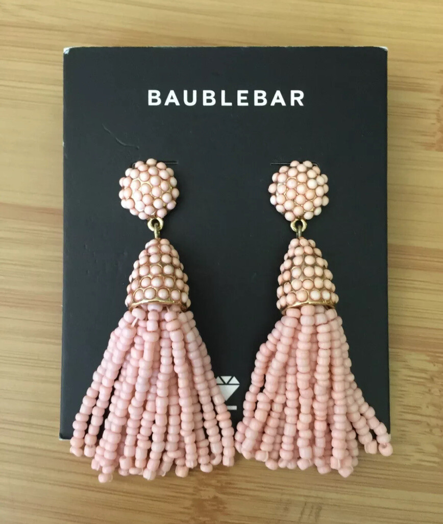 Baublebar Beadded Tassels Rose Earrings eBay