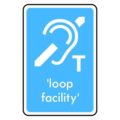 T Loop Facility Schild oder Aufkleber | INFO0029
