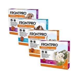 ANTIPARASSITARIO FRONTPRO 3 COMPRESSE MASTICABILI 4-10 KG - 10-25 KG - 25-50 KG
