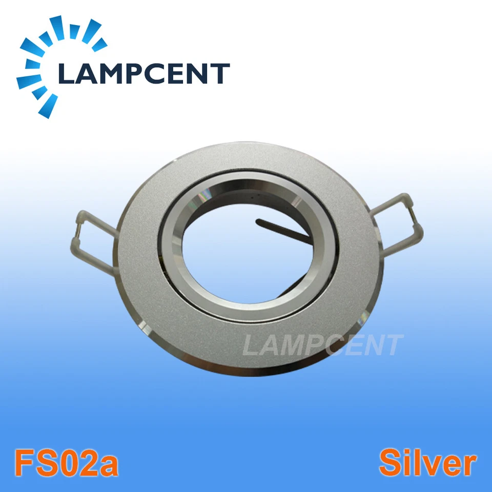 LAMPCENT 4-200/PCS Ceiling Recessed Downlight Round Fitting Adjustable Silver Fixture