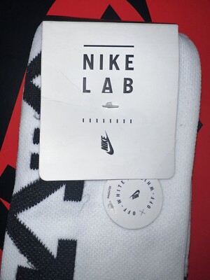 NIKE x OFF WHITE Soccer Socks (White) New Nikelab Sizes