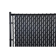 M-D 6 Ft. Privacy Fence Slat Black 82-Pieces with Dual-Locking System Industrial