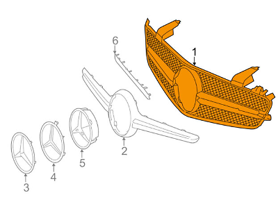 Mercedes-Benz Kühlergrill A2318880260 SL klasse R231 Verkleidung  