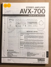 Yamaha AVX-700 Amplifier Service Manual Original 