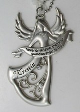 J4 Kristin Never Drive faster than your GUARDIAN ANGEL can fly CAR CHARM ganz