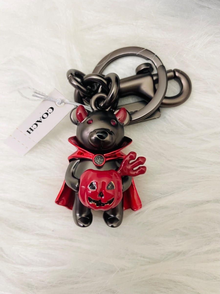 NWT Coach Halloween Devil Bear/Ghost/Cat Bag Charm/Key Ring