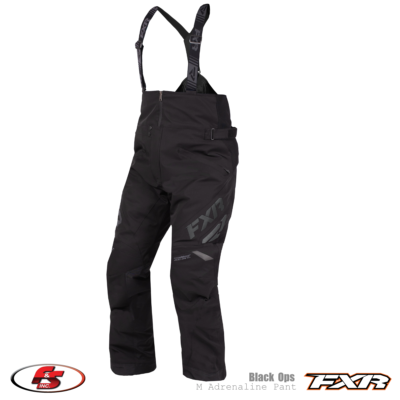 New FXR Men's Adrenaline Snowmobile Pants Bibs Black Ops 3XL, 3X