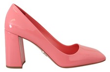 PRADA Shoes Pink Patent Leather Block Heels Pumps Classic EU35 / US4.5 $1200usd