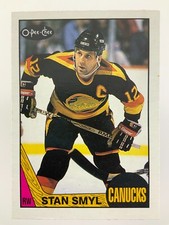 1987-88 Stan Smyl Vancouver Canucks 4 OPC O-Pee-Chee Hockey Card CC043