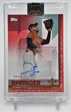 2019 Topps Clearly Authentic George Springer Autographs Red Auto 08/50 CAA-GS