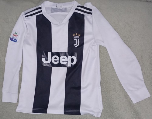 Camiseta/camiseta de Cristiano Ronaldo Juventus juvenil manga larga grande #9 2018-19