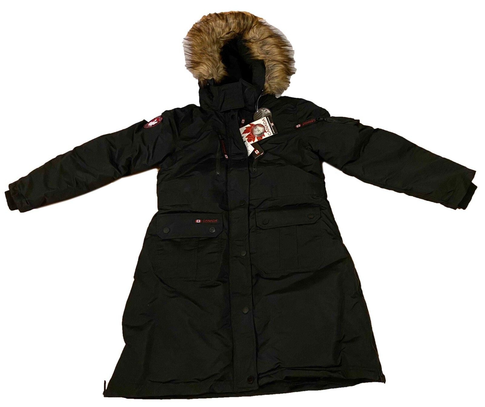 Long Jacket Coat with Removable Hood 