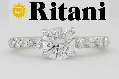 Ritani Semi-Mount Diamond Engagement Ring ct 18k White Gold