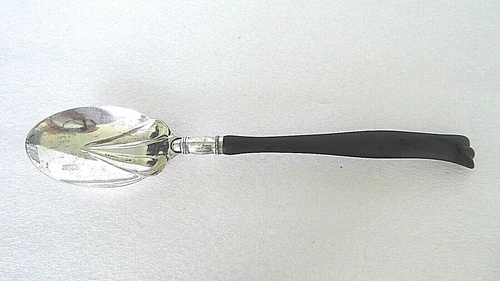 Antique 1890 Gorham Sterling Silver Large Berry Serving Spoon 11.5", 1.9 oz