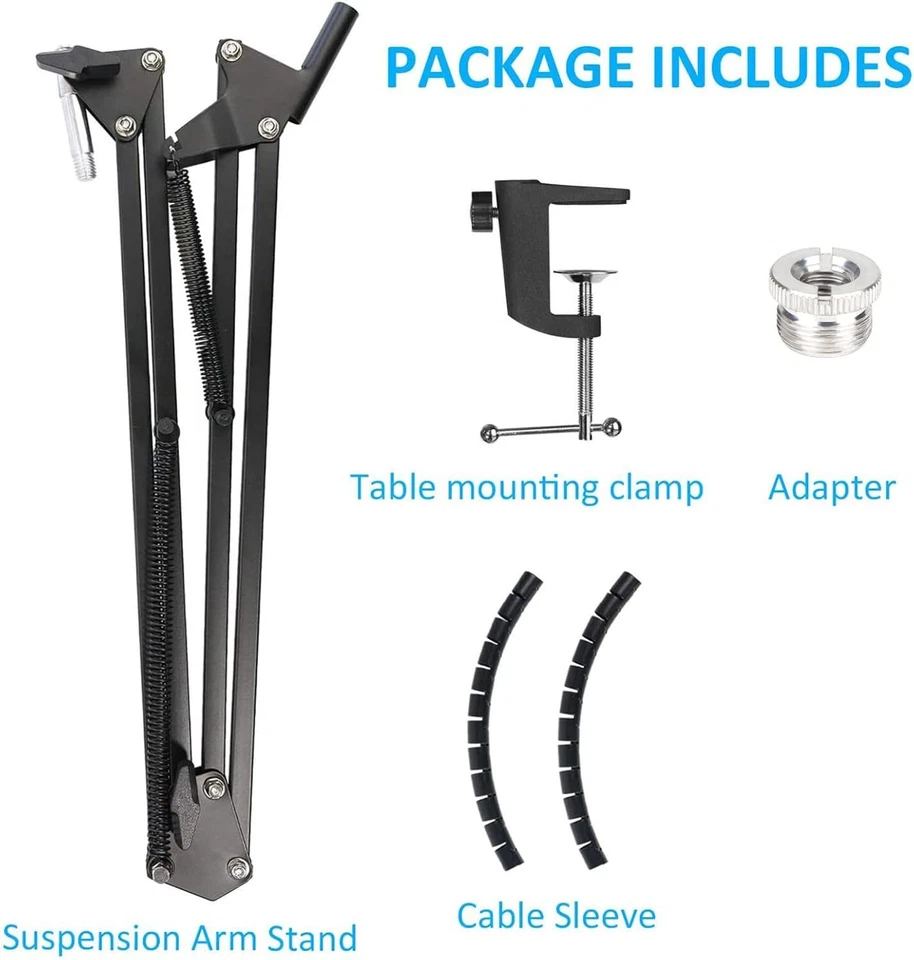 Hyperx Mikrofonarm Mikrofon Halterung Mit Popschutz Universal Befestigung Tisch - Bild 2 von 4