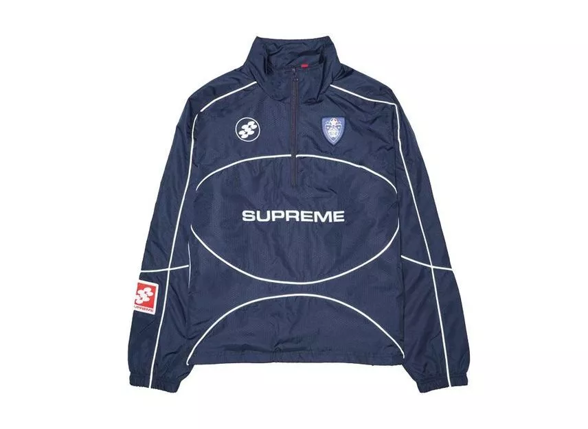 Pull passepoil réfléchissant suprême bleu marine