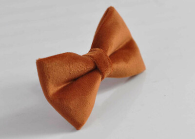Rust Rusty Brown Velvet Bow tie Bowtie for  Men / Youth / Kids Boys Toddler