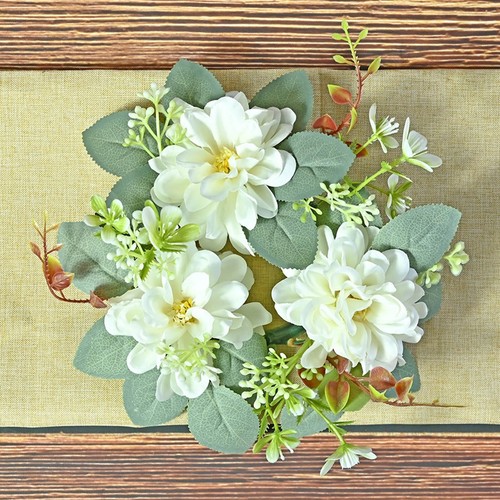 Kleine Kerzenringe Kränze Blume Kerzenringe Blumengirlande für Tische - Bild 8 von 27