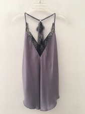 FREE PEOPLE Intimately Starlight Camisole Purple With Black Lace Small