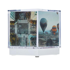 2 pack Viatek Cubee Photo Cube HSN As seen on TV 5 photos lights up 3" x 3