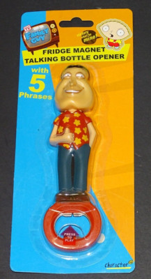 Collectable 2006 Family Guy QUAGMIRE Talking Bottle Opener Fridge Magnet SEALED