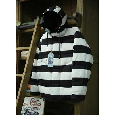 BOB DONG Winter Prisoner Striped Down Jacke Mäntel Motorradjacke OBSERVER PARKA