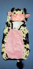 COW COSTUME-child's size 2- 24 month -hooded vest w/head-animal-Dress Up-PLUSH
