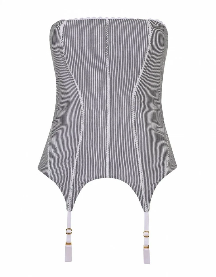 Agent Provocateur MARLI 紧身胸衣 S/2 全新带标签黑白原件。 $555 [CX] — 第 4/4 张图片