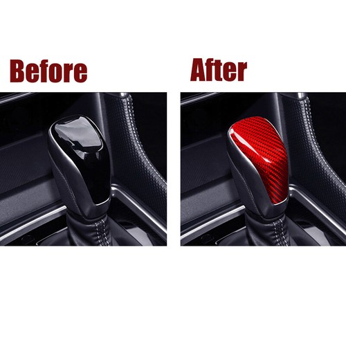 RED REAL Carbon Fiber Gear Shift Knob Trim for Subaru Outback 2020-2023 - Bild 4 von 6