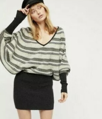 FREE PEOPLE Fairisle Twofer Mini Cashmere Knit Dress ~ Size SMALL | eBay