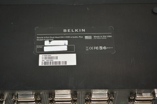 Belkin Advanced Secure Dual-Head DVI-I KVM Switch 4-Port Plus F1DN104F #N174 - Picture 5 of 5