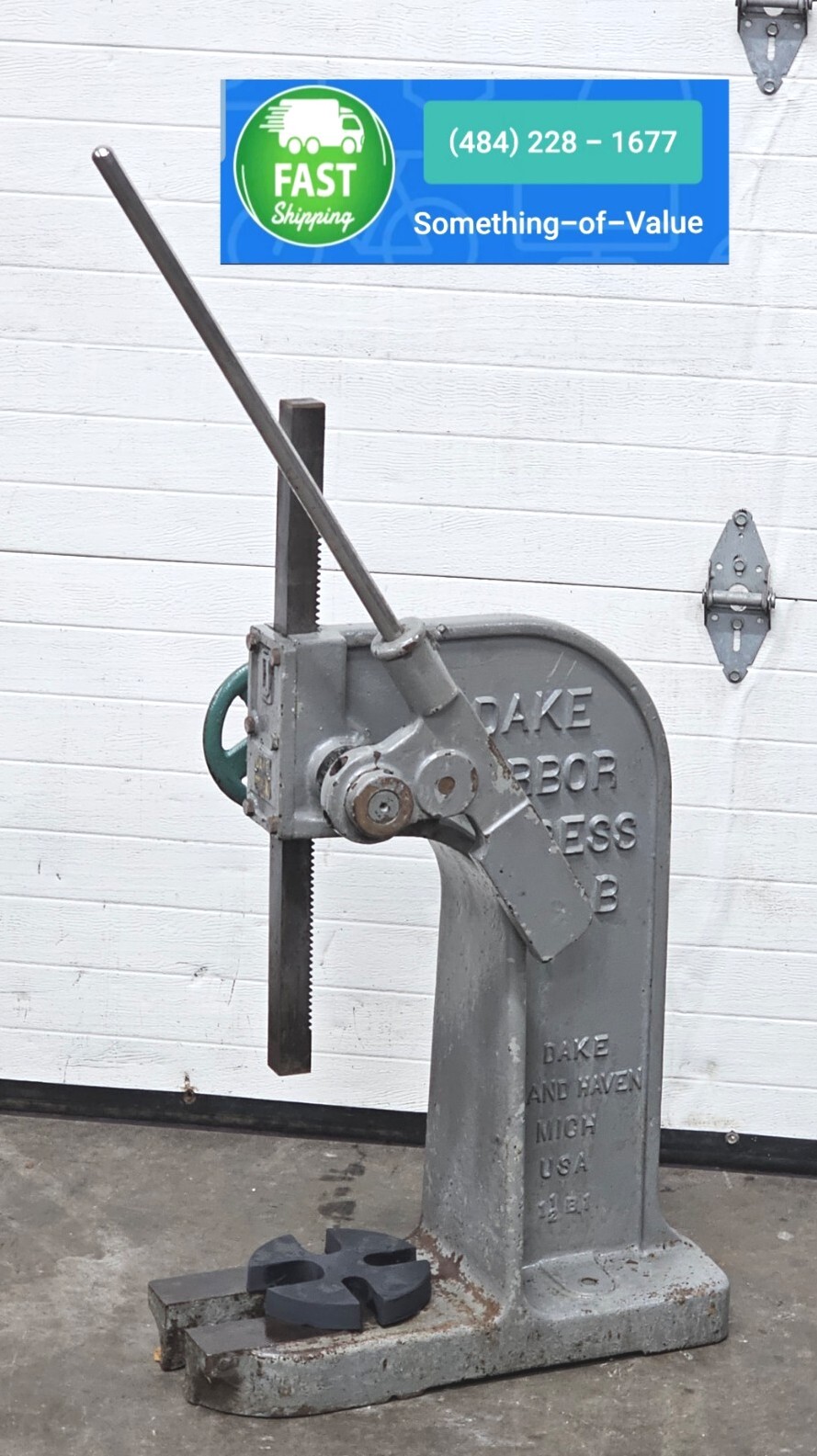 DAKE RATCHET LEVER ARBOR PRESS 3 TON Model 11/2 B eBay