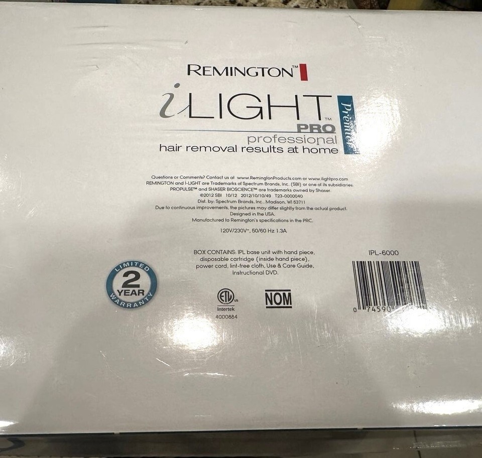 Remington iLIGHT Pro IPL iLIGHT Professional Hair Removal System
