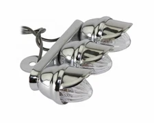 F&R ORIGINAL LOWRIDER Bicycle Triple Mini Bee Wired Light W/Visor CLEAR/WHITE