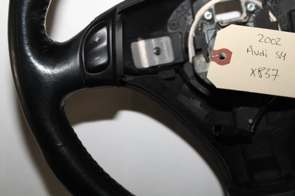 2000-2002 AUDI S4 BLACK LEATHER STEERING WHEEL X837 - Image 3 of 4
