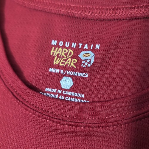 Mountain Hardwear Tech Performance Shirt Mens L Dark Orange Athletic Stretch Run - Picture 2 of 7