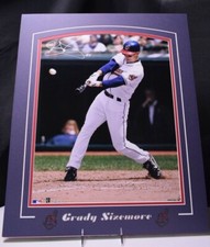 Grady Sizemore Cleveland Indians Signed Photo with Custom Matting 20x24 w/COA