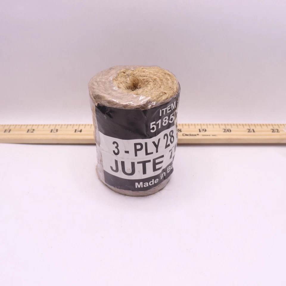 Cordel de yute de 3 capas #28 natural 8 oz/tubo 51850III Foto 4 de 4