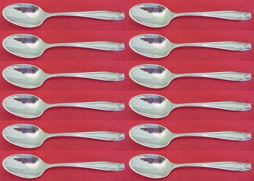 Stradivari by Wallace Sterling Silver Demitasse Spoon Set 12 pieces 4"