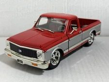 JADA BTK 1972 CHEVY CHEYENNE PICKUP TRUCK RED / SILVER 1:24 DIECAST NEW NO BOX